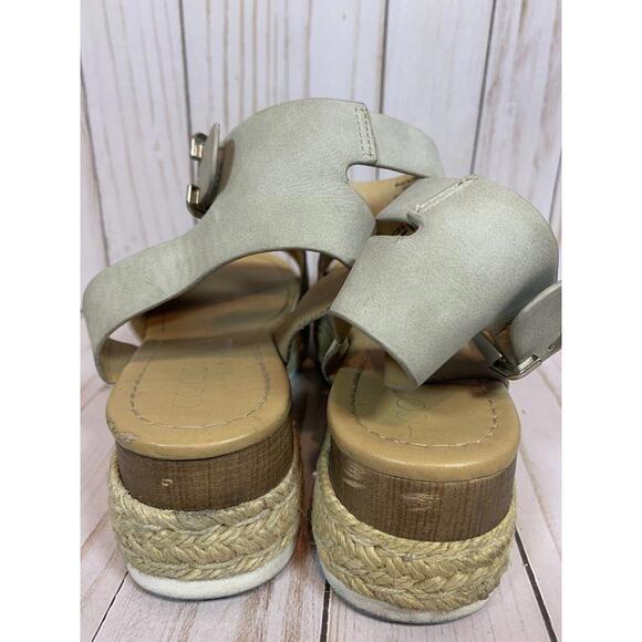 Coconuts by Matisse Wedge Ankle Strap Sandals‎ Topic Gray 6M - Picture 3 of 8